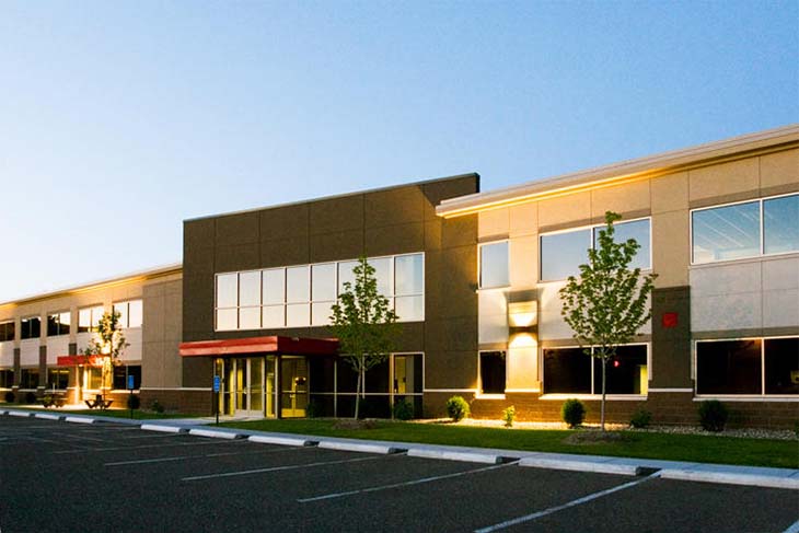 An outside view of a building