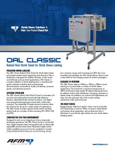 Download the OAL Classic radiant heat tunnel brochure