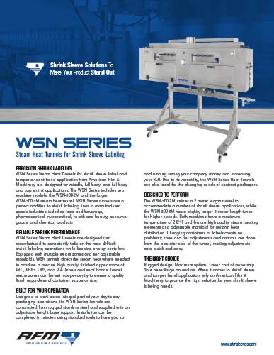 Download the WSN Series steam heat tunnel brochure
